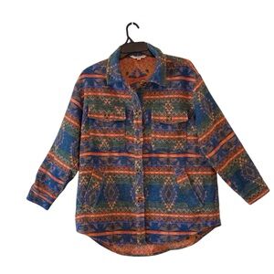 Davi & Dani Women's Pueblo Theme Shirt Jacket Size XL